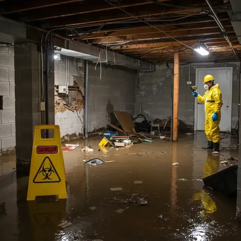 Flooded Basement Electrical Hazard in Warren Township, NJ Property